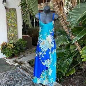 Jones New York floral satin slip dress